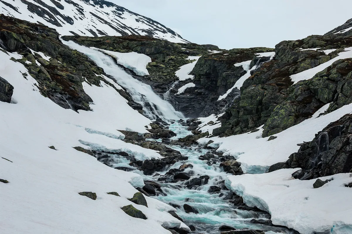 Videdøla river in Videdalen, Strynefjellet, Stryn, Vestland, Norway, 2025 May