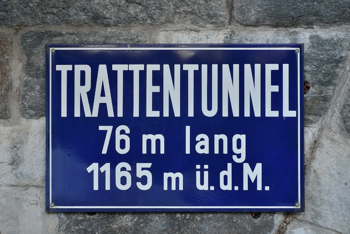Trattentunnel Gerlos Alpenstraße - sign