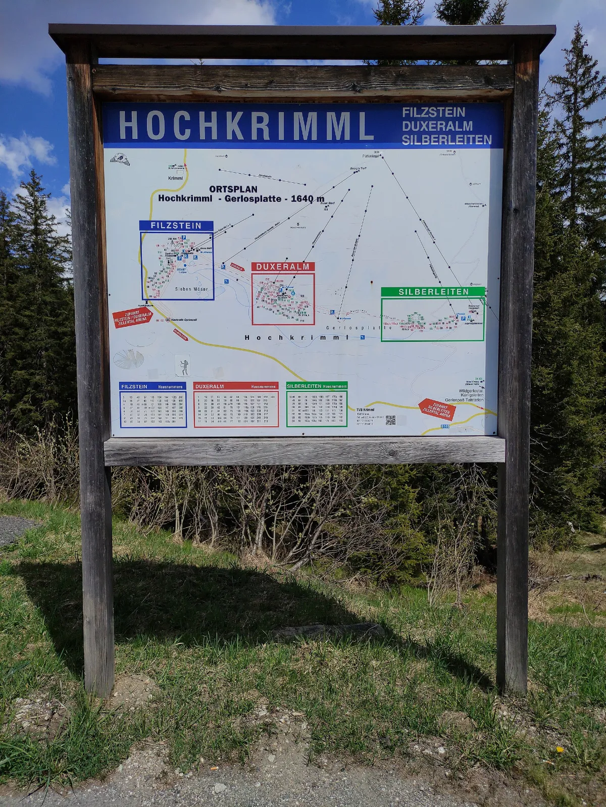 Gerlos Alpenstraße - Hochkrimml - Infotafel