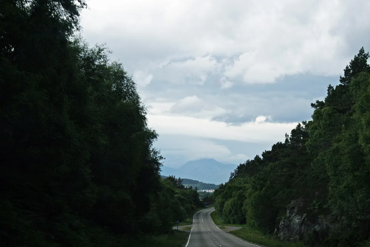 A87 above the parking for Donald Murchison's Monument - geograph.org.uk - 4713349