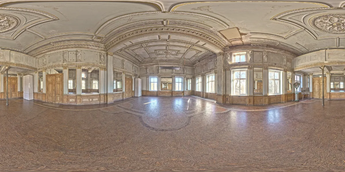 Mirrored hall – Panorama (Grzegorz Wronkowski via Poly Haven)