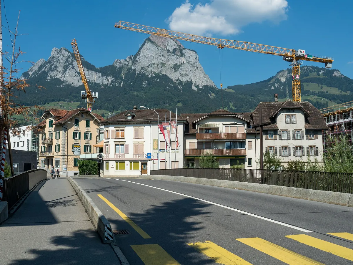 Gotthardstrasse (Hauptstrasse 2) Brücke Muota Ibach SZ 20180725-jag9889