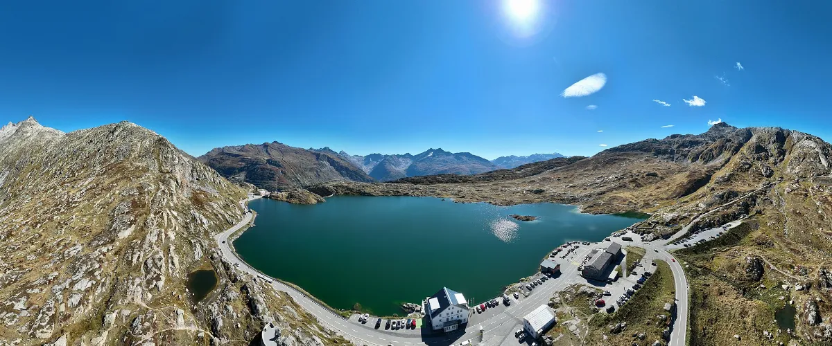Flugbild Grimselpass Grimselsee