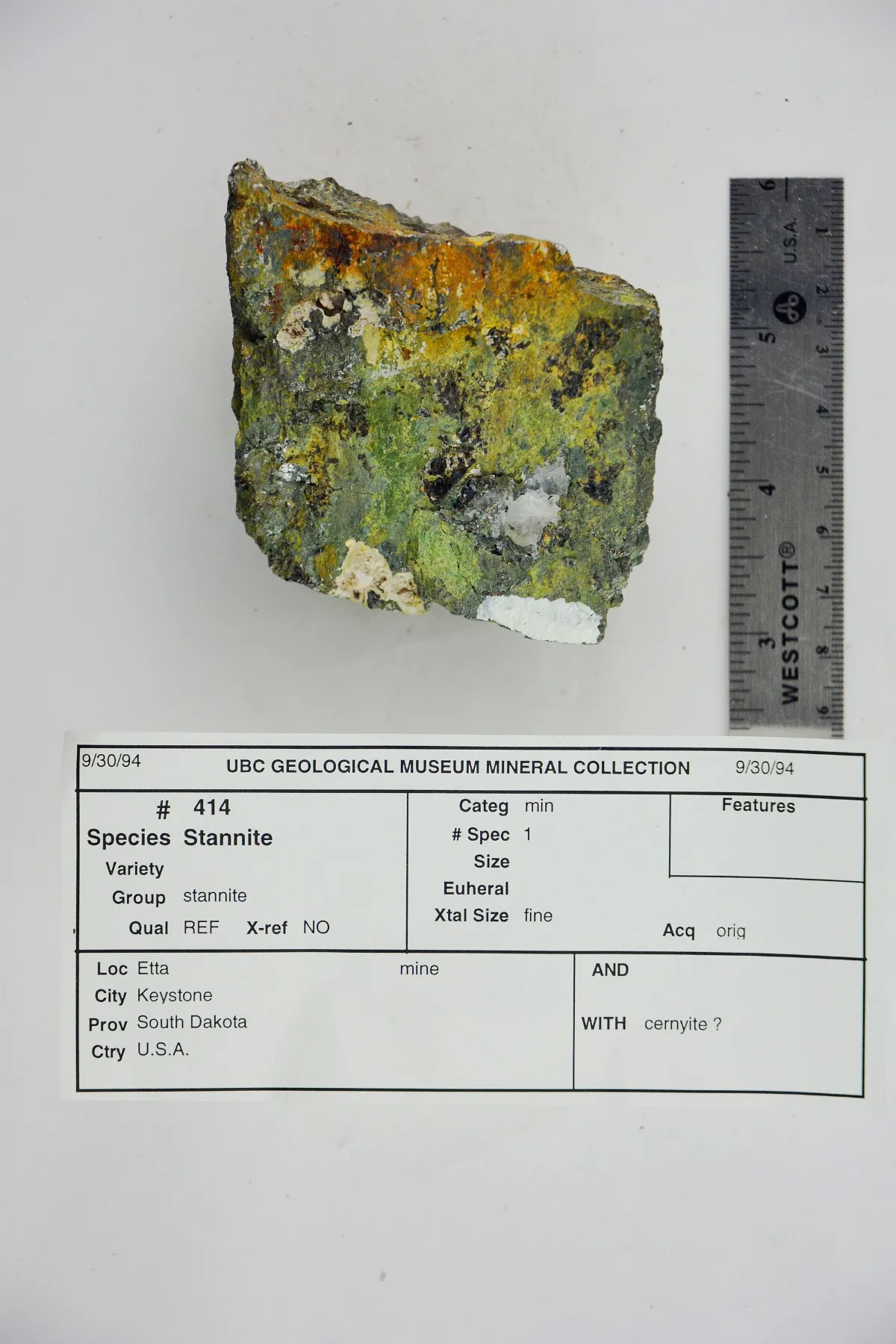 Stannite with Cernyite (33876011208)