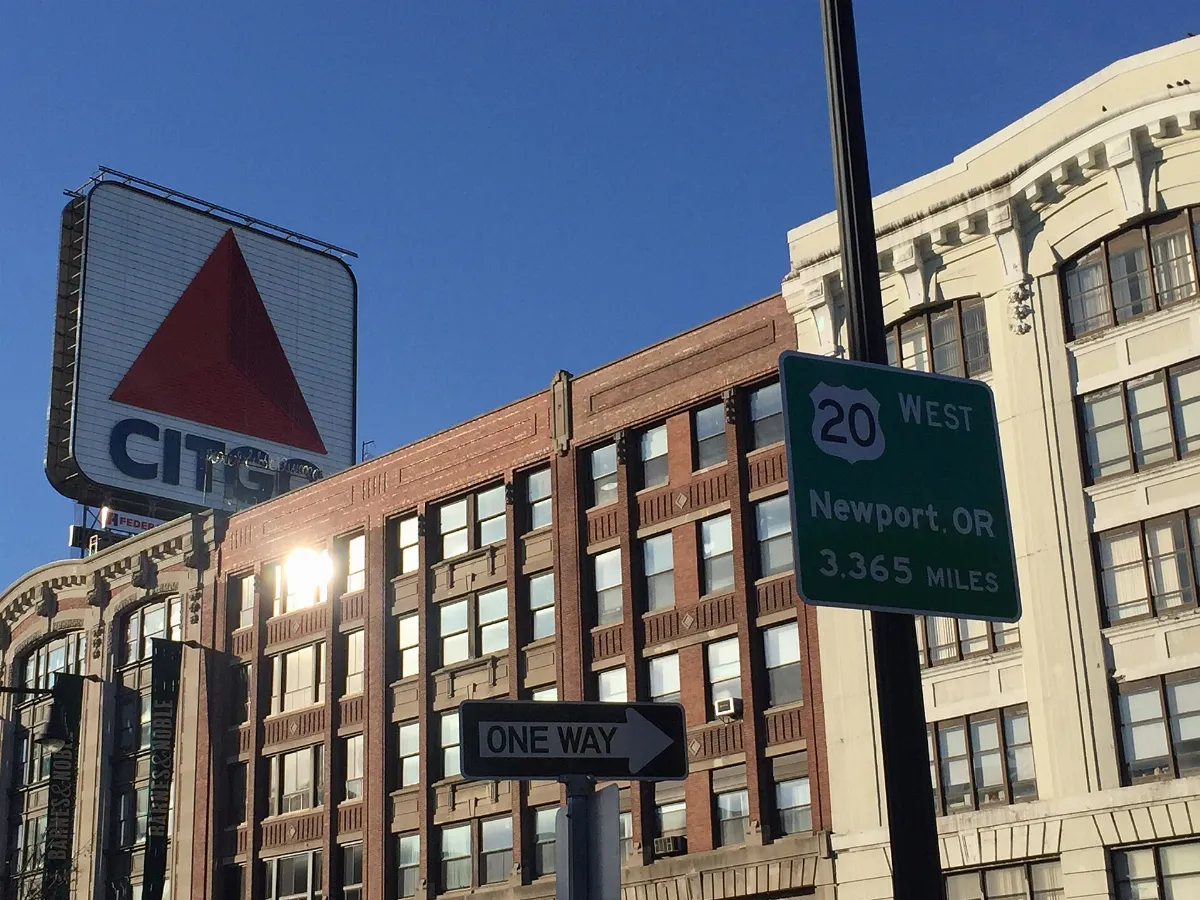 US 20 Origin Sign in Boston MA