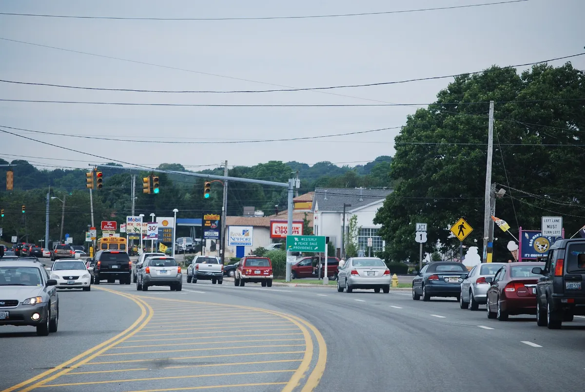 RI 108 and US 1 in Narragansett