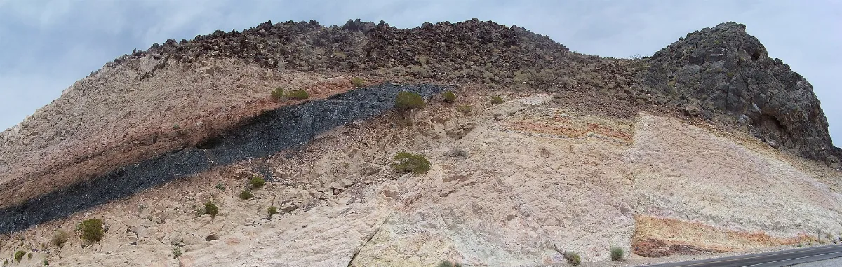 Road cut fault - Red Rock Canyon
