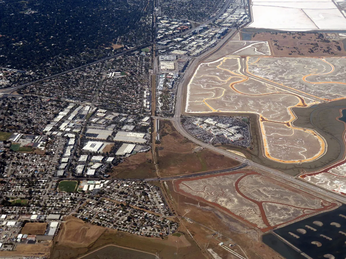Aerial view of Belle Haven, September 2019
