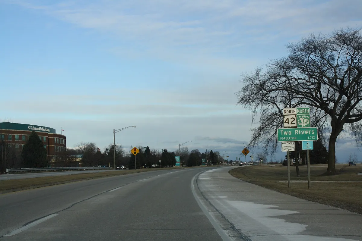 Two Rivers Wisconsin Sign WIS 42