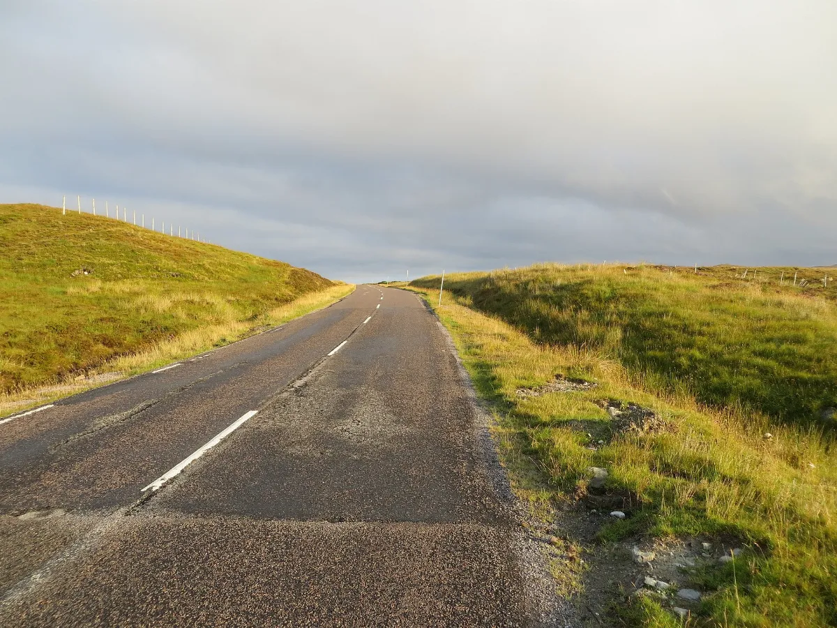 Road (A832) near to Loch na h-Oidhche - geograph.org.uk - 6981726