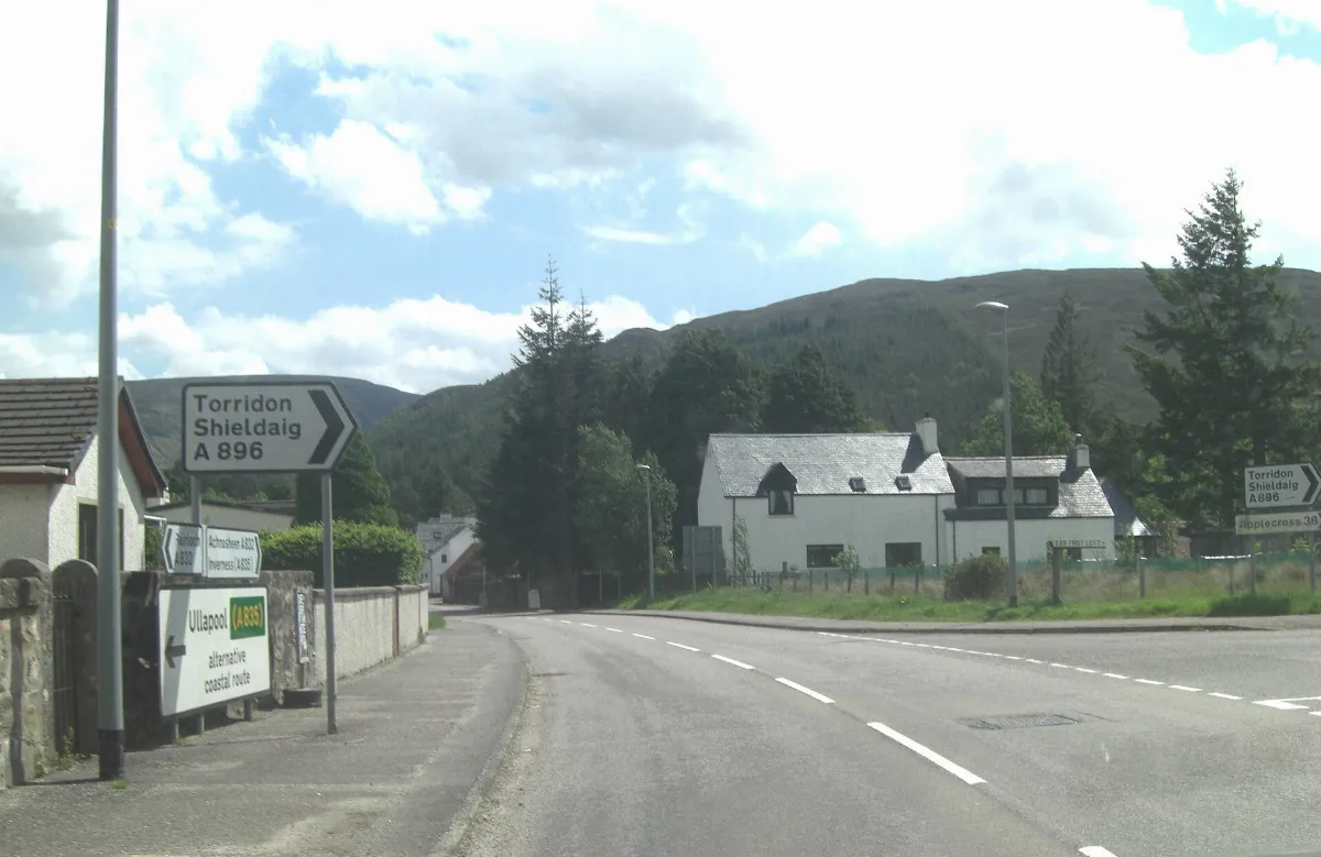 A832 junction with A896 - geograph.org.uk - 2474698