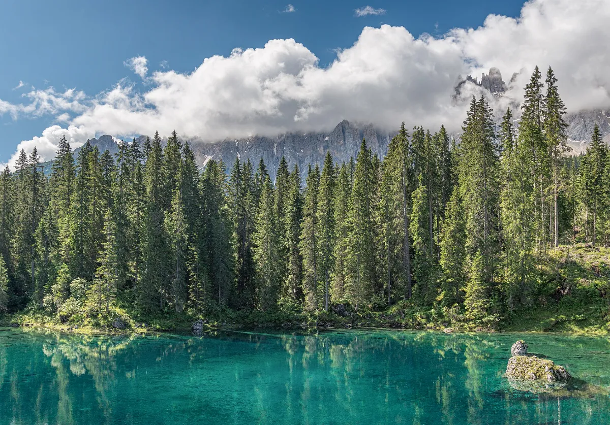 Karersee - Welschnofen, Bozen, Italy - July 4, 2020 03
