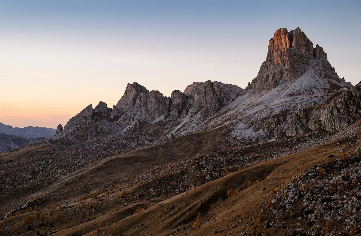 Last light at Passo Giau