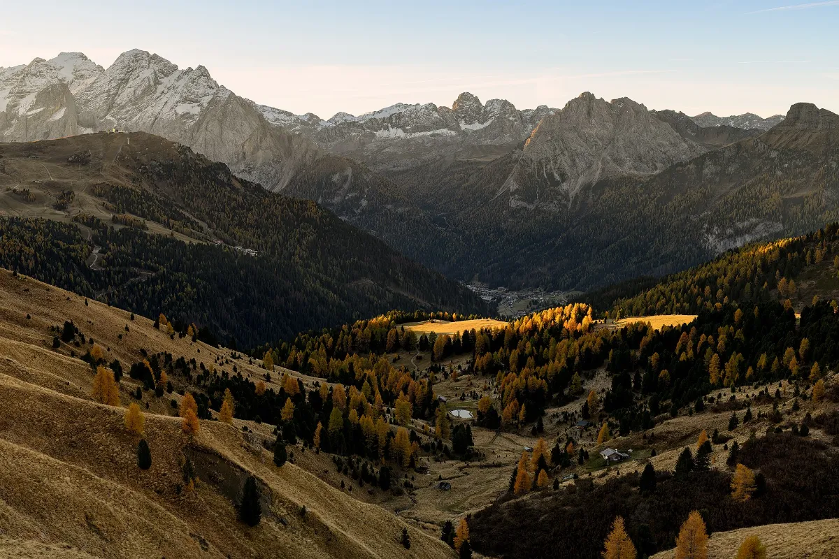 Sunrise Beams Below Passo Sella