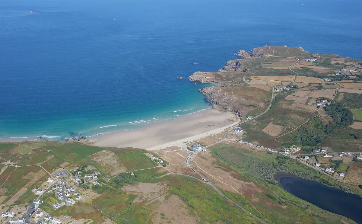 Aerial image of Baie des Trépassés (view from the southeast)