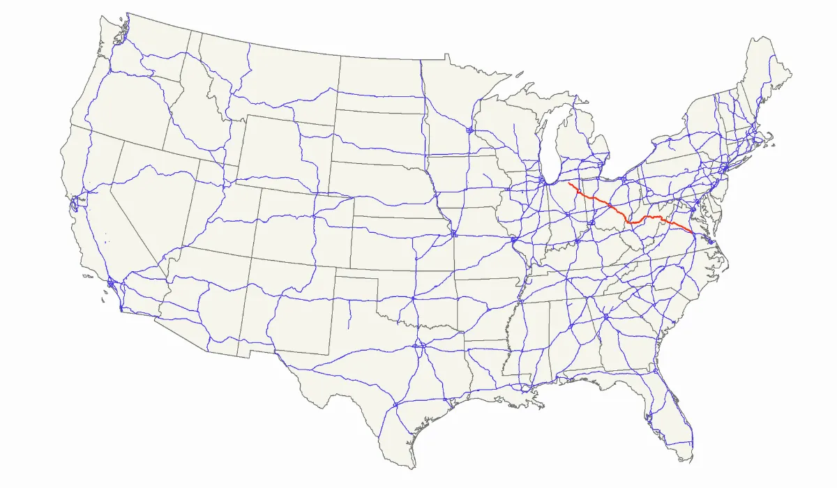 US 33 map