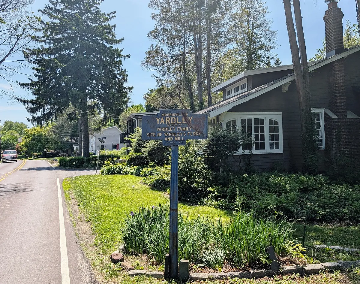 PA 32 sb at Yardley Keystone marker, May 2026