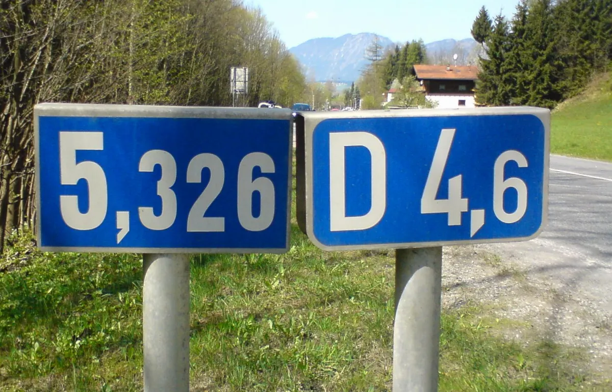 Kilometrierung alt-neu, B178