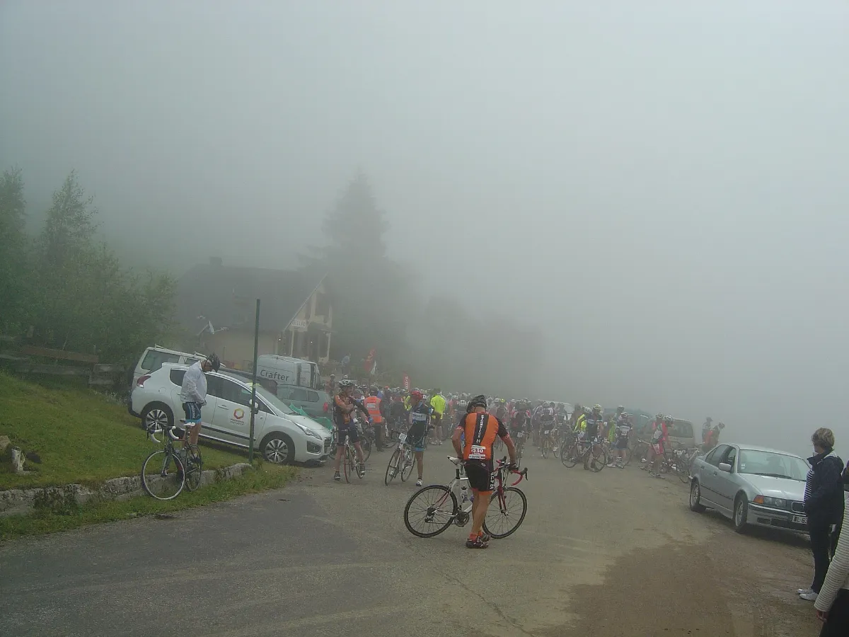 L'Ariégeoise 2017- brouillard au col de Port