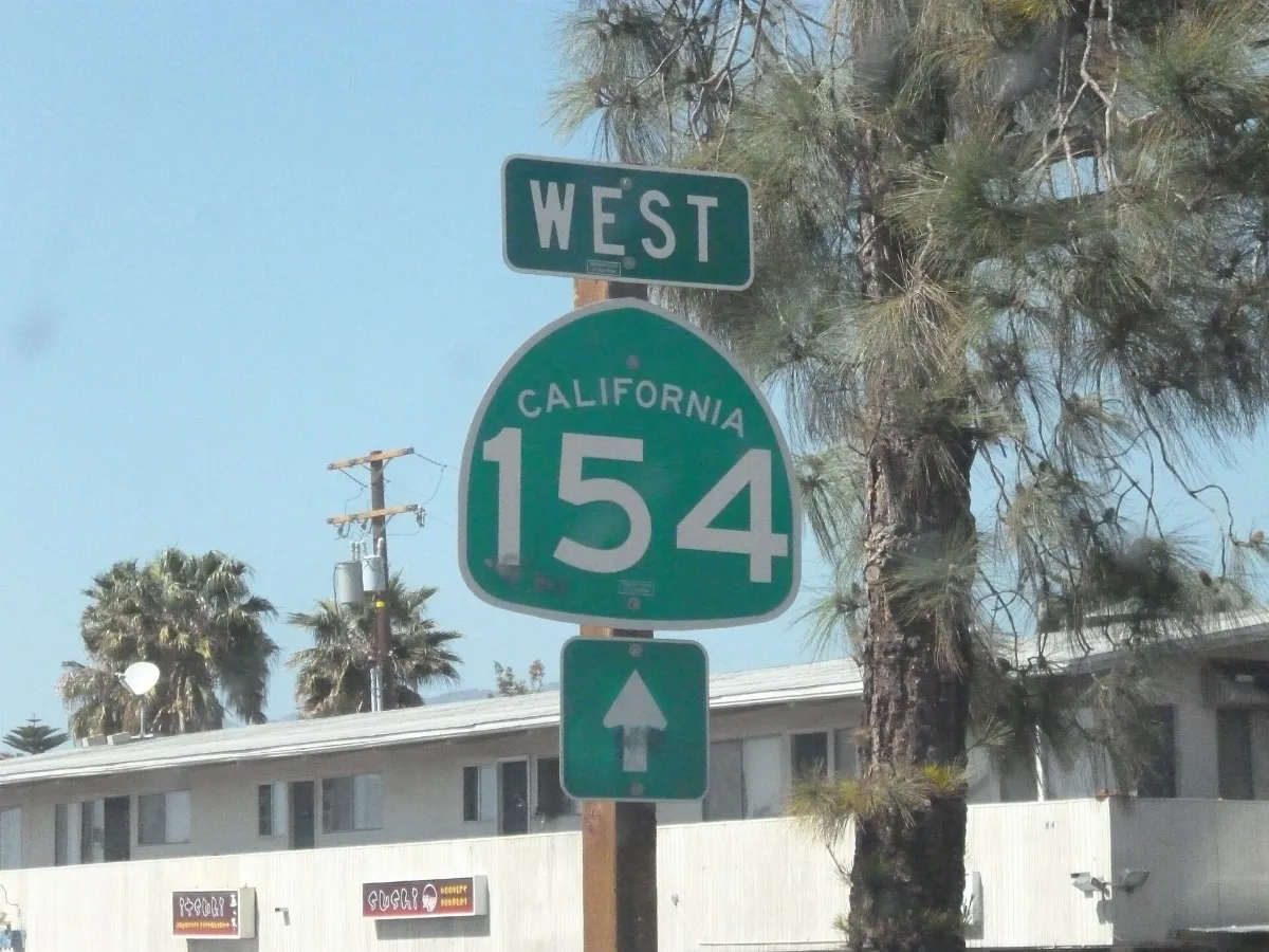 California Route 154 Sign