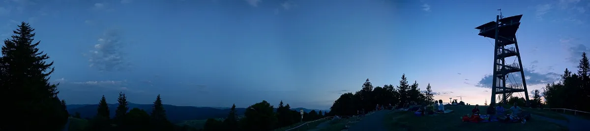 20180727 213000 Schauinsland-Turm bei Sonnenuntergang