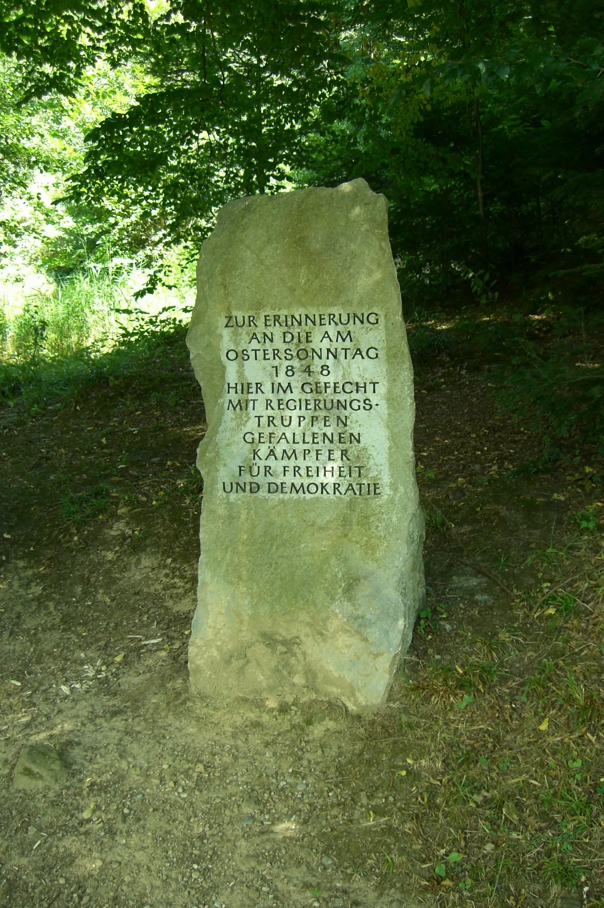 Gedenkstein 1848 Jägerbrunnen Freiburg