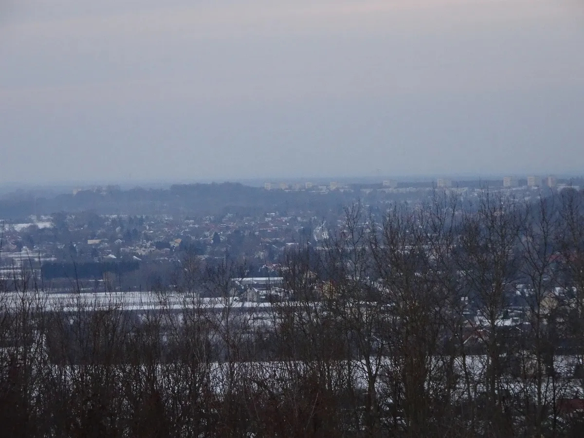 Parchatka, widok z Góry Trzech Krzyży na Puławy