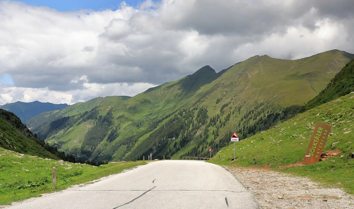 Sankt Nikolai im Sölktal - Blick von Sölkpass in Richtung Norden