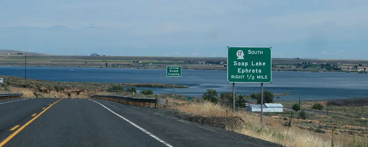 Banks Lake, U.S. Route 2 Between Waterville and Coulee City, Washington