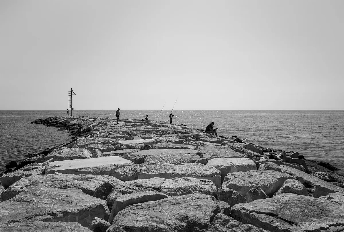 Mattinata beach breakwater, Mattinata, Italy (PPL3-Altered) julesvernex2