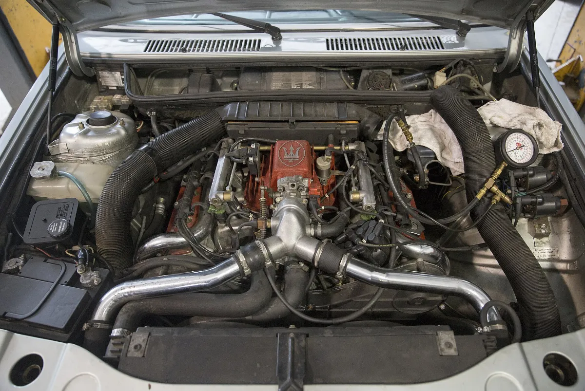 1989 Maserati 222 engine room (Valhalla)