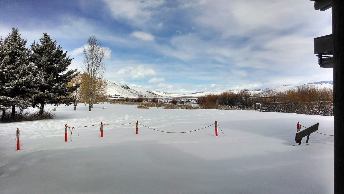 National Elk Refuge as seen from Jackson Hole Visitor Center