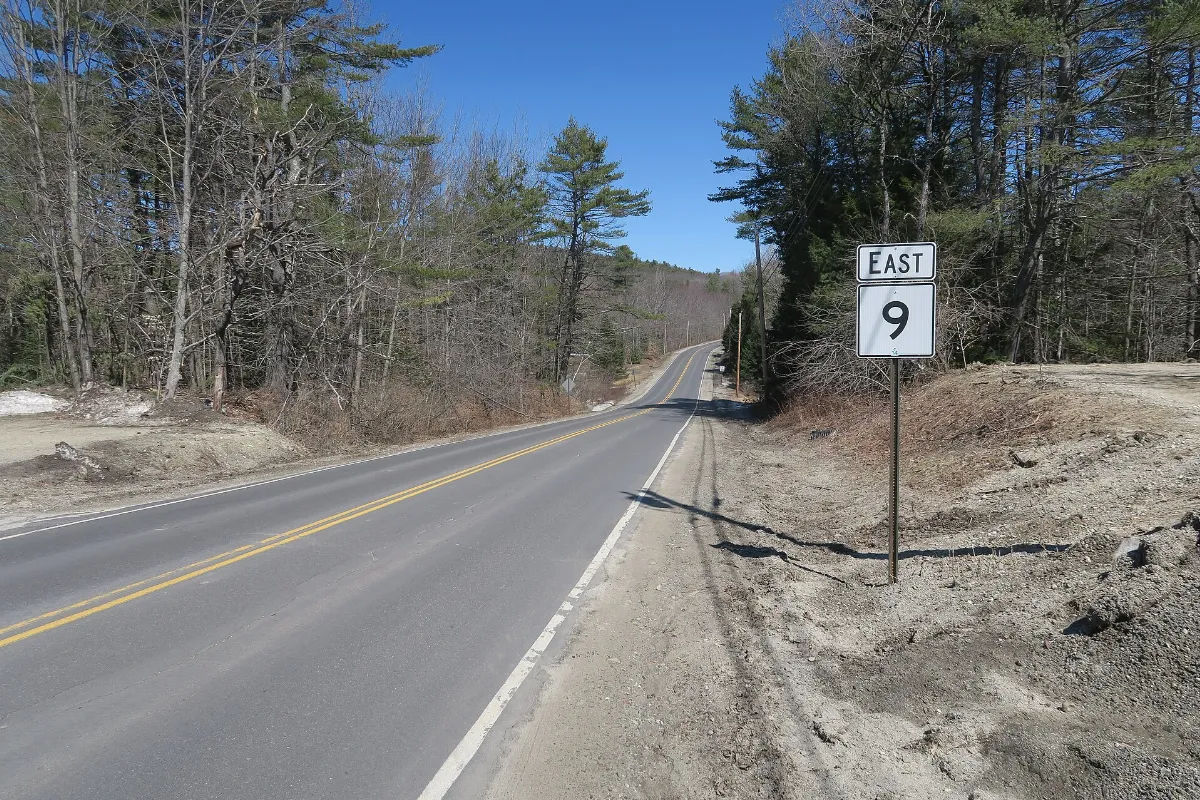 ME Route 9 eastbound, Pownal ME