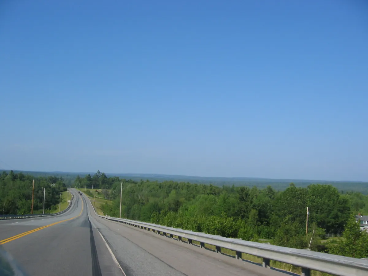 Maine highway 9 heading east