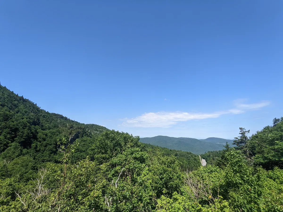The Appalachian Gap, looking west in summer 2022