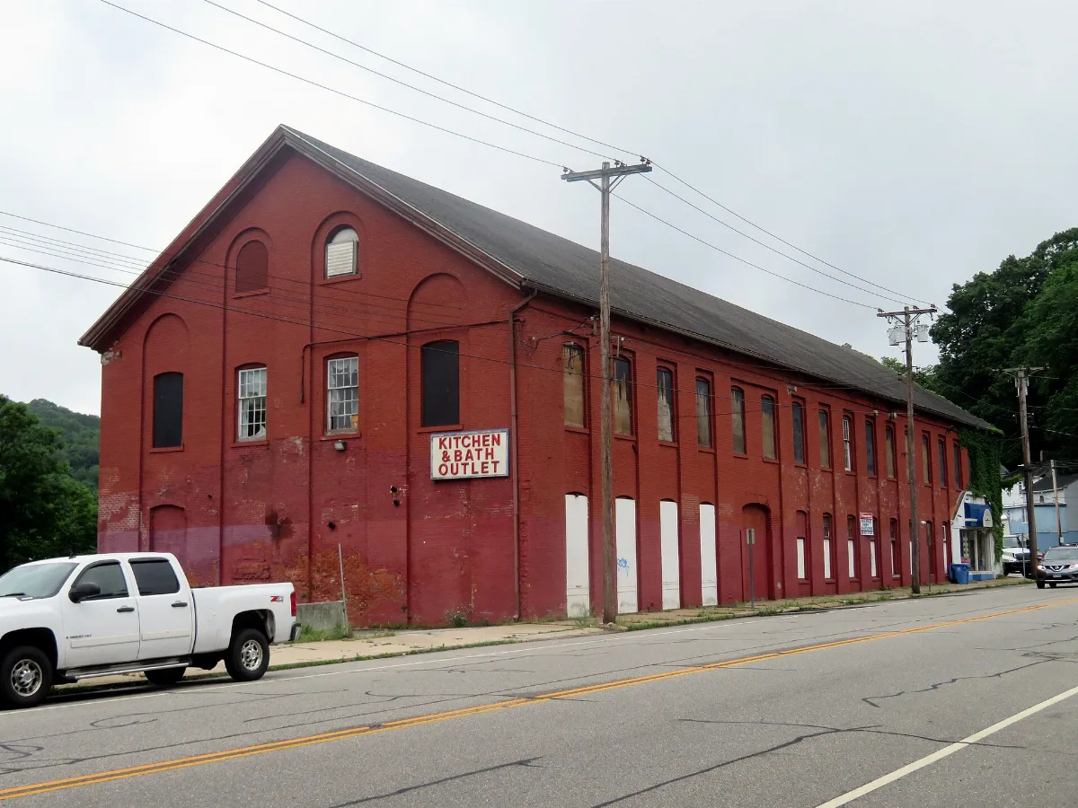 Building A of Norwich and Worcester Railroad shops, July 2021