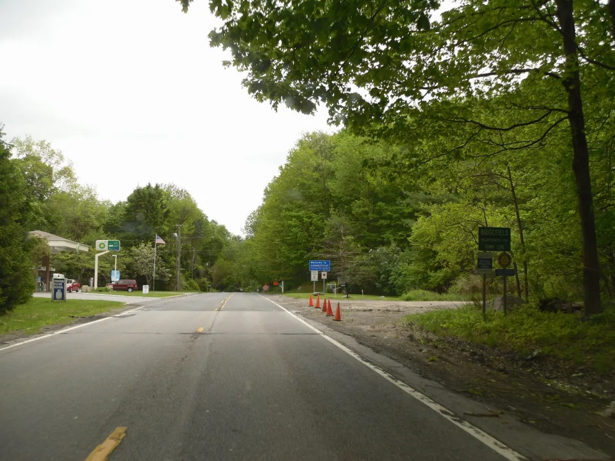 NY 35 at CT line