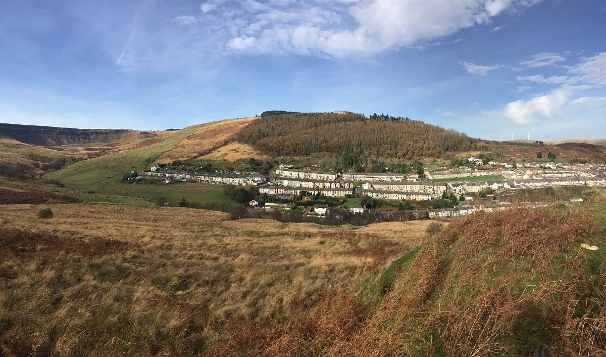 Panoramic view of Cwmparc - geograph.org.uk - 5584340