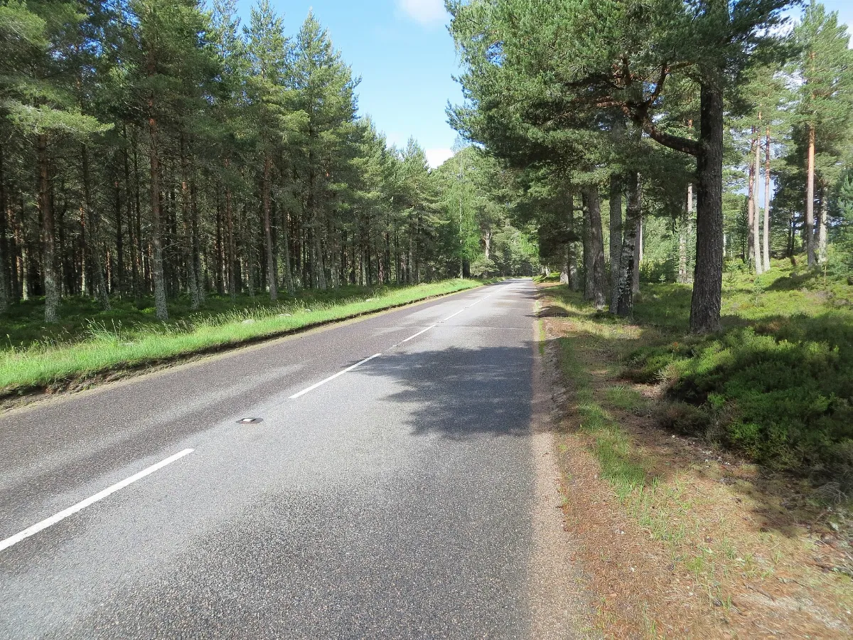 A fast straight stretch of the A93 road heading in the direction of Braemar - geograph.org.uk - 6537501