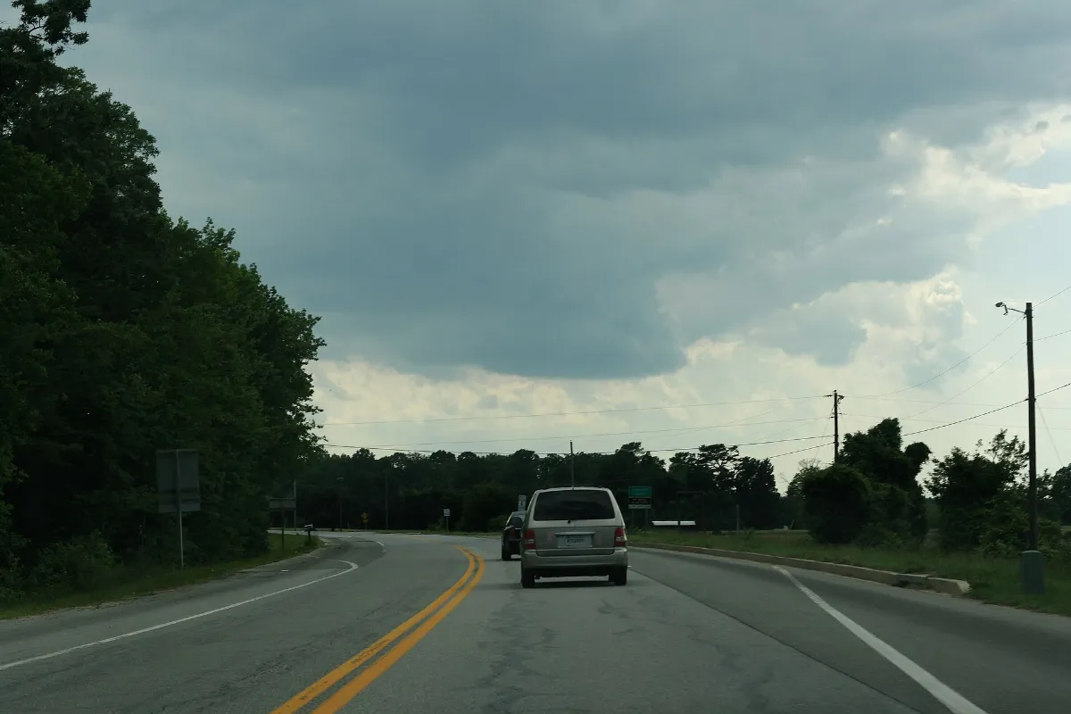 Maryland Route 6 Westbound, St. Mary's County before Charles County, May 31st, 2009