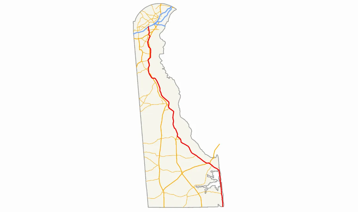 DE Route 1 map