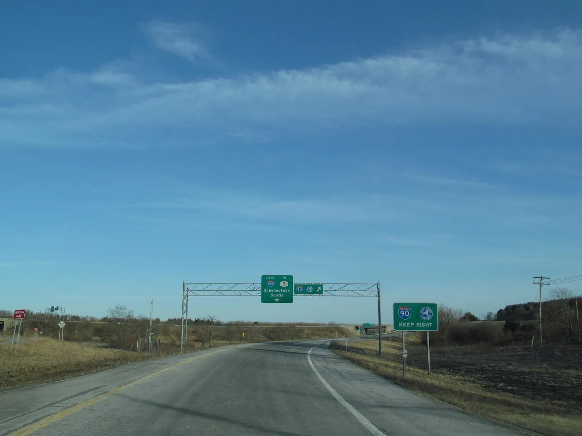 New York State Route 5S approaching eastern terminus