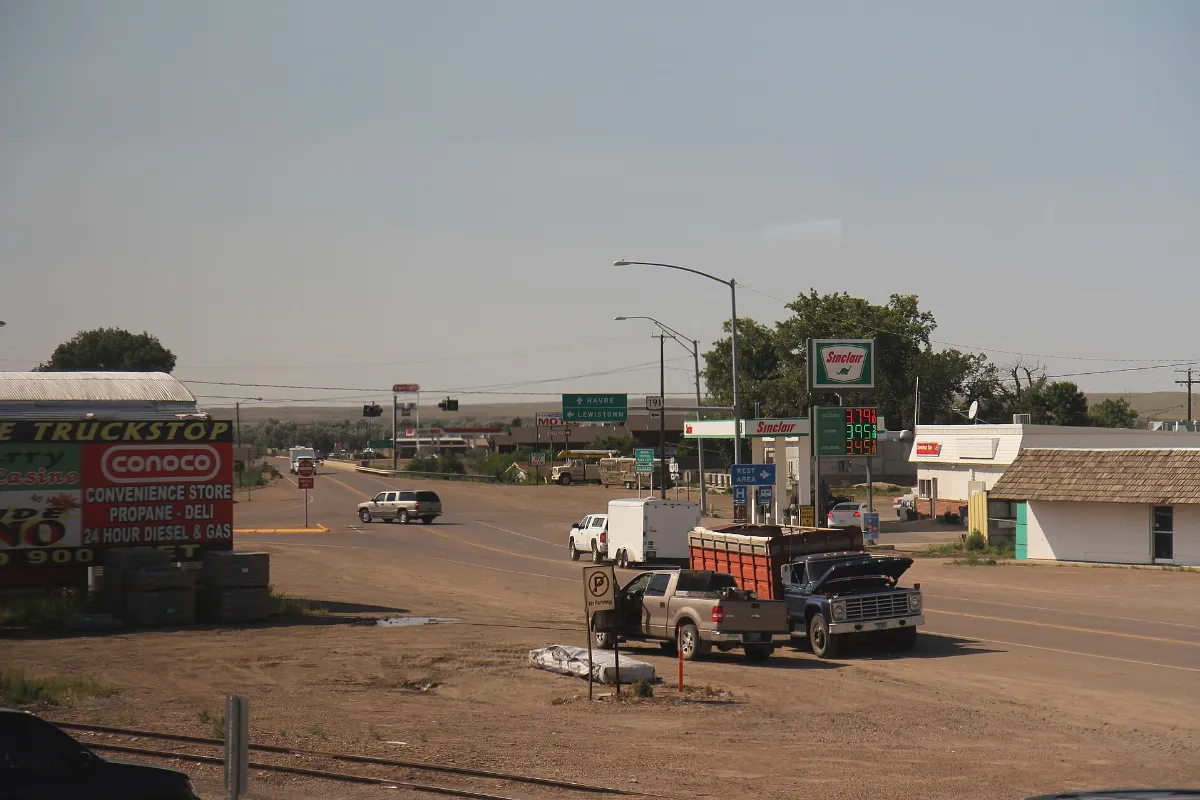 US2 merges with US191 in Malta Montana