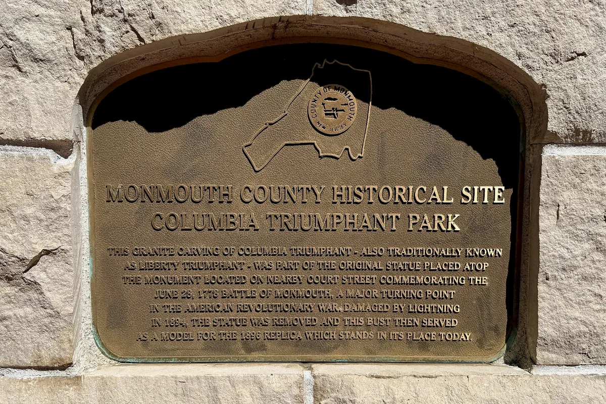 Columbia Triumphant Park information sign, Freehold Borough, NJ
