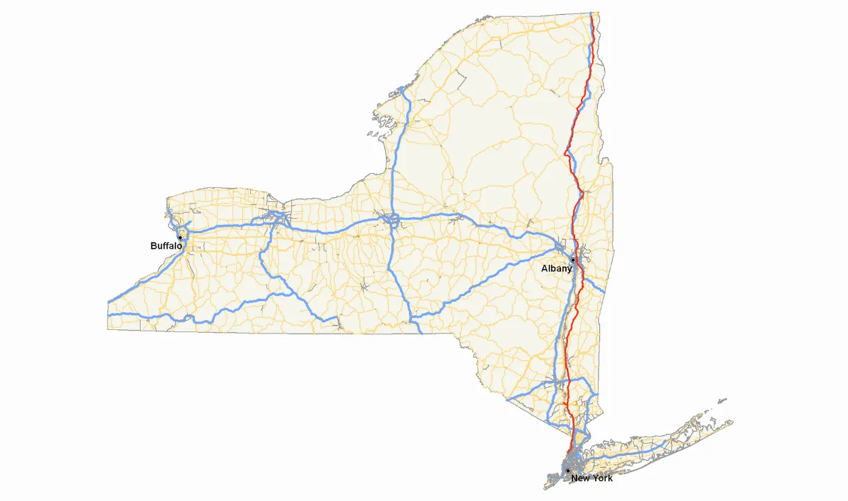US 9 (NY) map