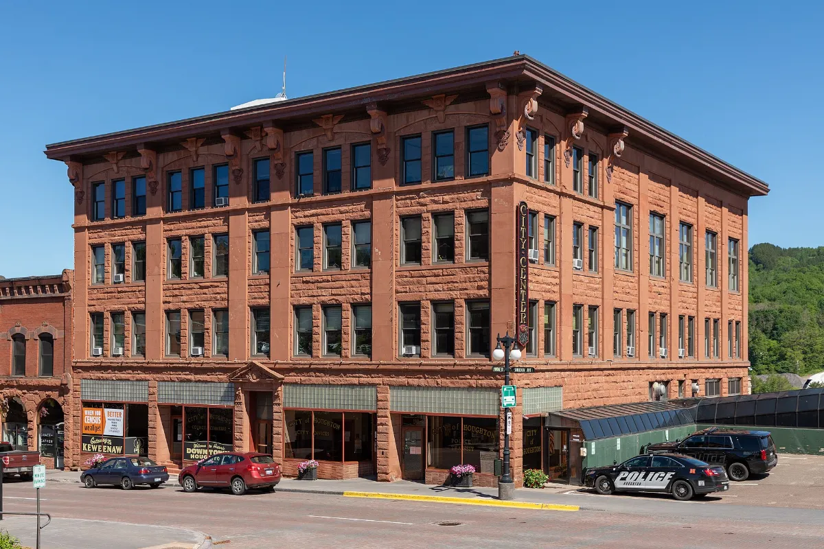 Houghton Masonic Temple Building Michigan 2020-9767