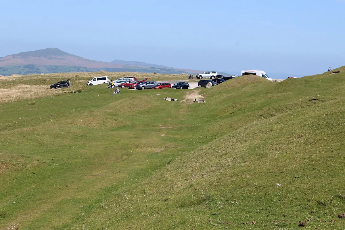 Track to car park by Llangynidr Road - geograph.org.uk - 7176825
