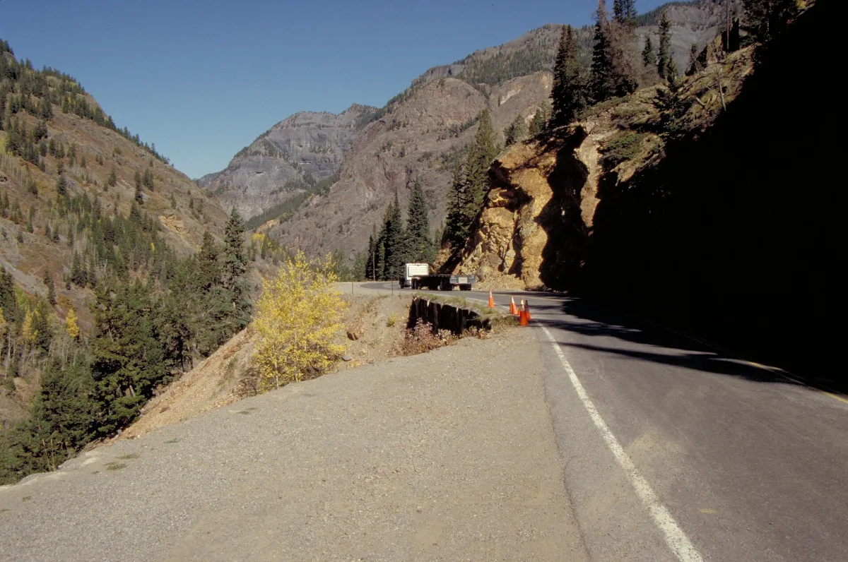 San Juan Skyway - Road Damage on the San Juan Skyway