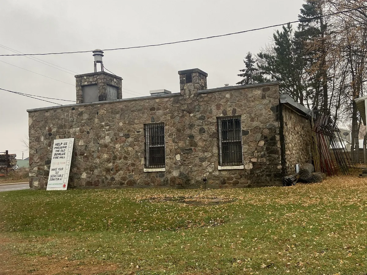 Bowlus Village Hall, Bowlus, Minnesota-side and back