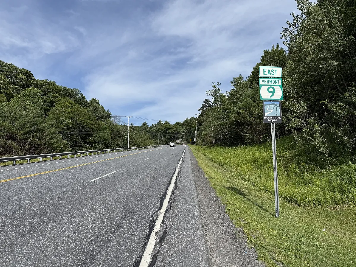 VT 9 EB past Molly Stark State Park entrance